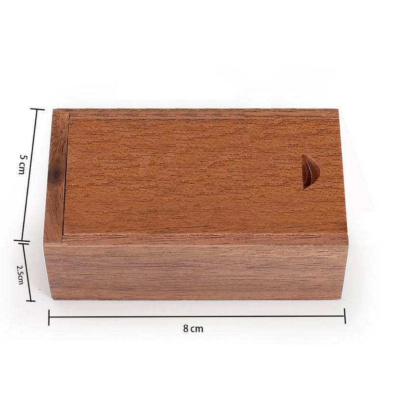 Fire Stone Novelty Wooden USB 2.0 Flash Drive 32GB Data Storage Memory Stick USB Stick Rotate Pendrive with Wooden Box - Image 5